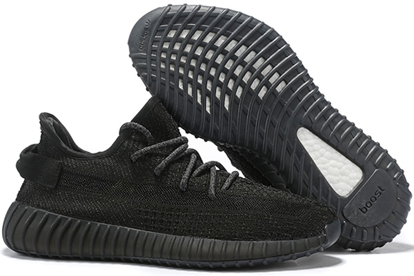 Women Yeezy Boost 350 V2 Triple Black Reflective